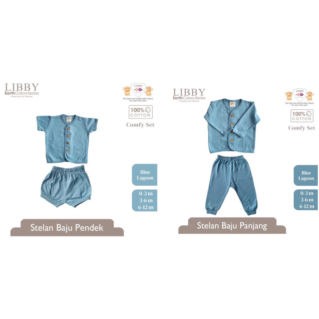 Castle - Libby Earth Comfy Set Short Sleeve Stelan Baju Pendek Stelan Panjang 0-3 3-6 6-12