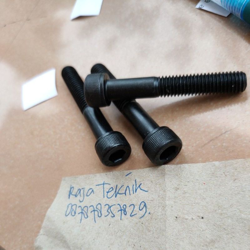 baut L M8x50 hitam Baja Kualitas Bagus/ Baut L m8 x 50 Baja hitam baut L 8x50