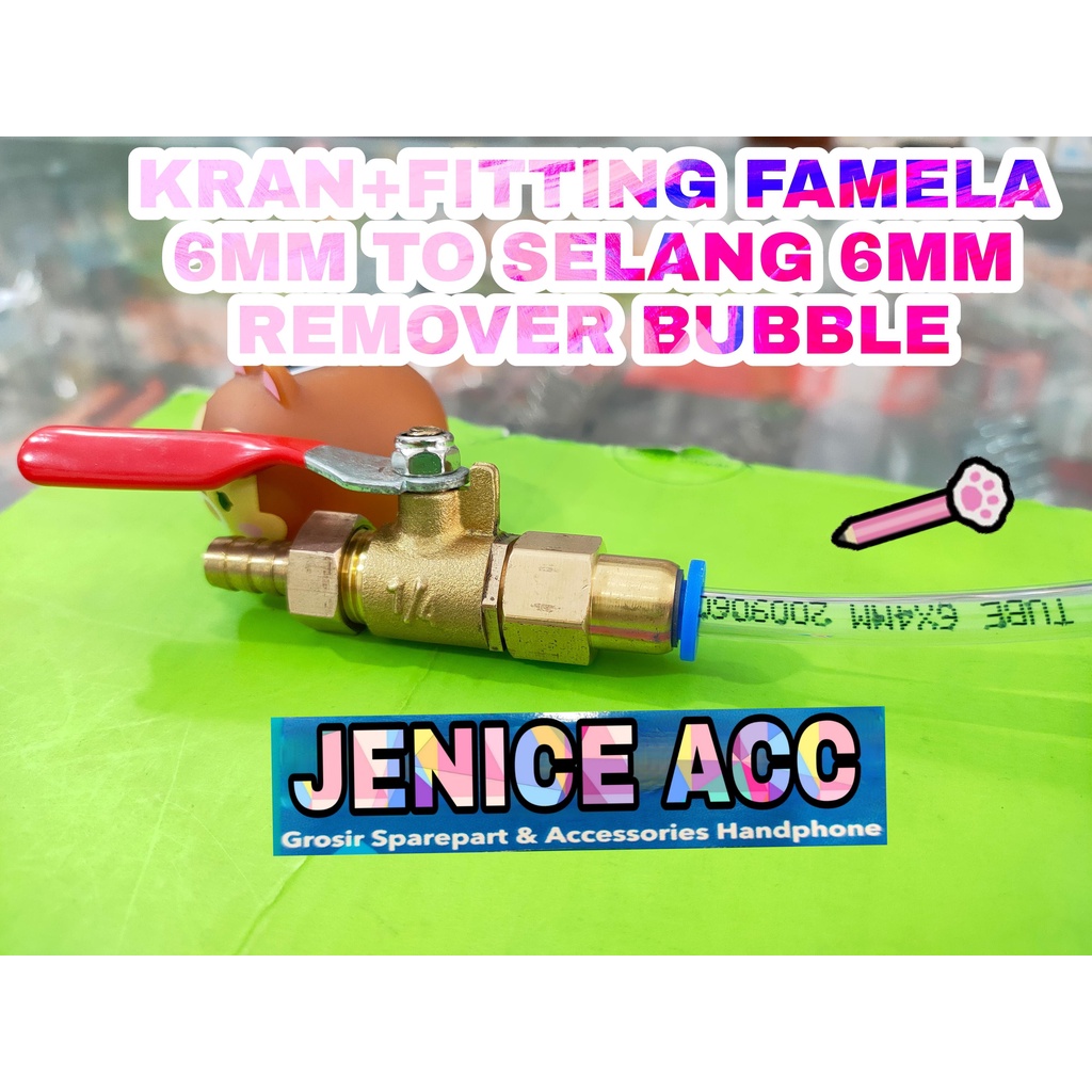KRAN+FITTING FAMELA 6MM TO SELANG 6MM REMOVER BUBBLE