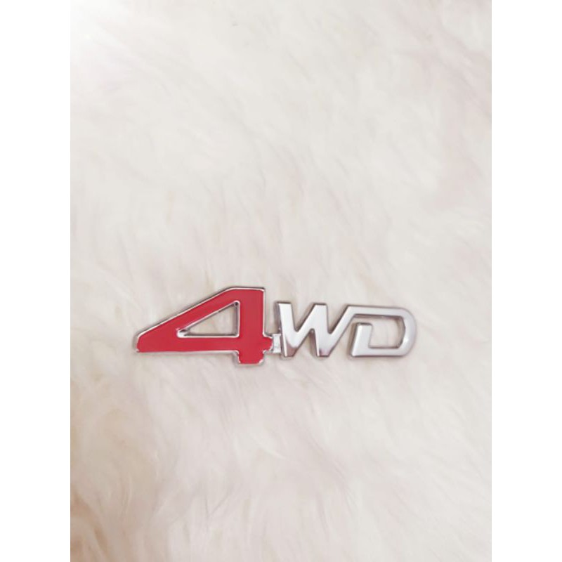 Emblem tulisan 4WD