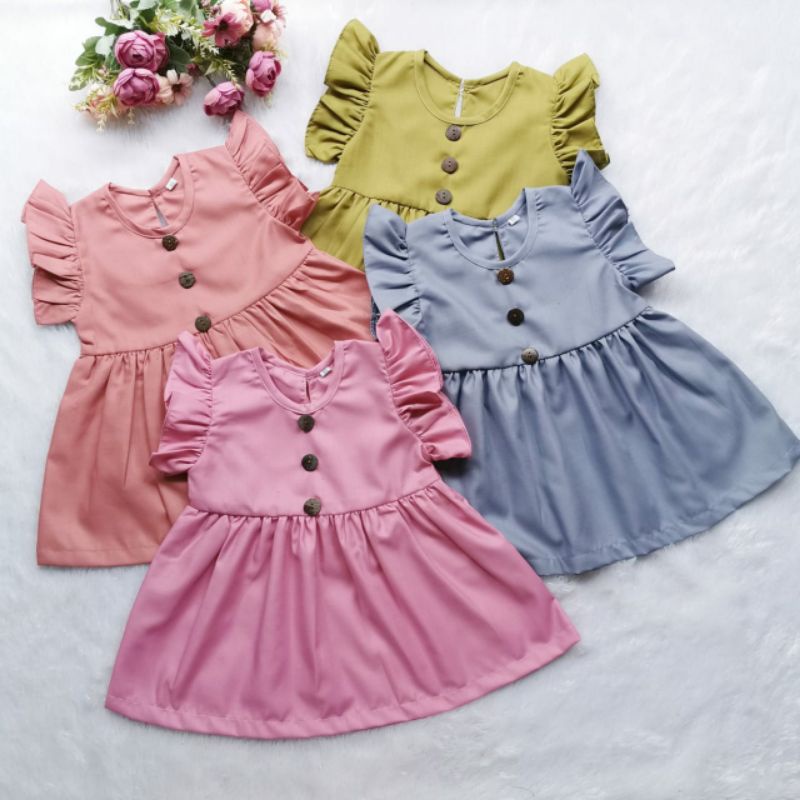 Baju Bayi Lucu SOFIA DRESS Anak Perempuan Katun 6 Bulan 1 2 3 Tahun