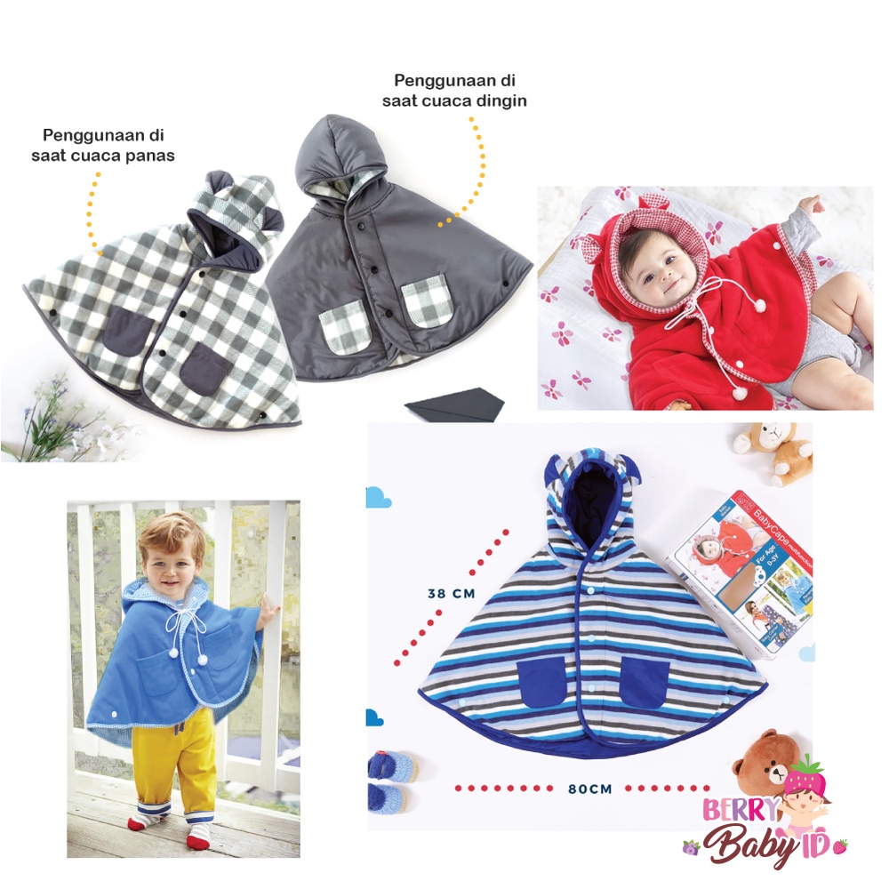 Cuddle Me Baby Cape Jaket Bayi Anak CuddleMe 0-3 Tahun Bolak Balik Baju Hoodie Grosir (1) Berry Mart