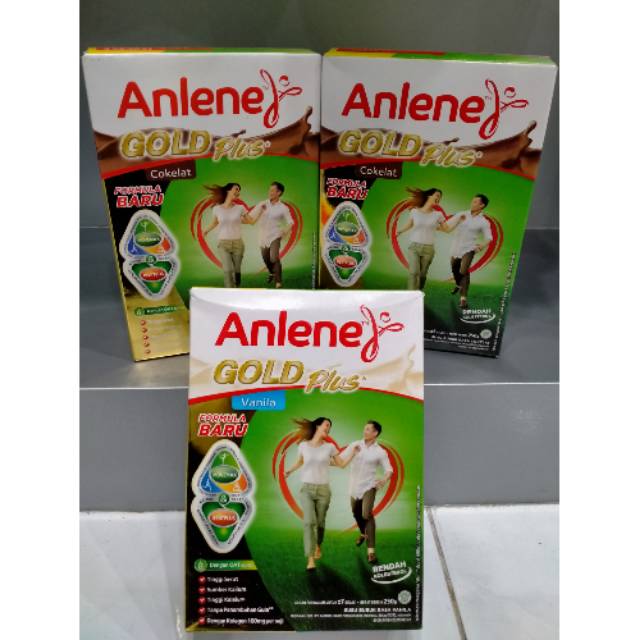 

Anlene gold plus cokelat / vanilla 250gr