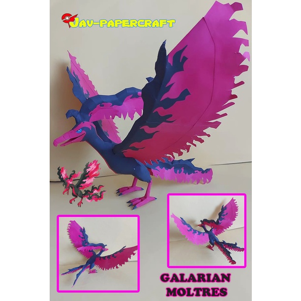 Pokemon galarian moltres night of halloween Papercraft