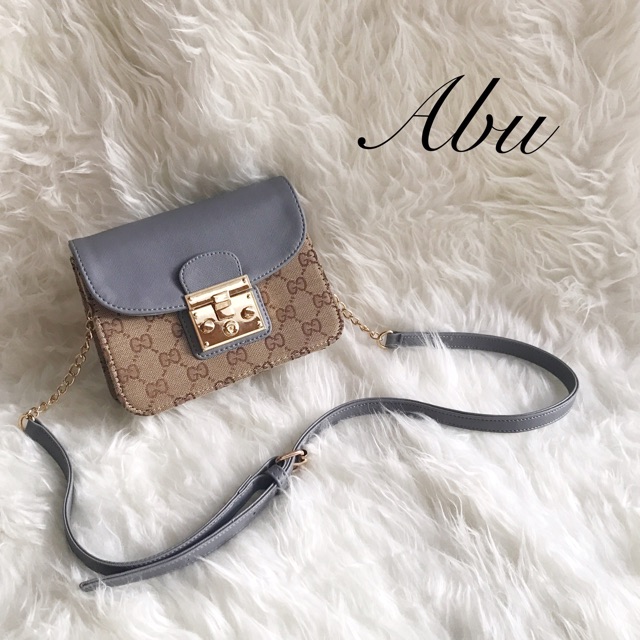 SALE TAS selempang GU—CI PADLOCK MINI IMPORT