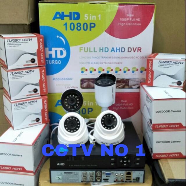 Promo paket cctv komplit 4ch 4 kamera 3 megapixcel lengkap