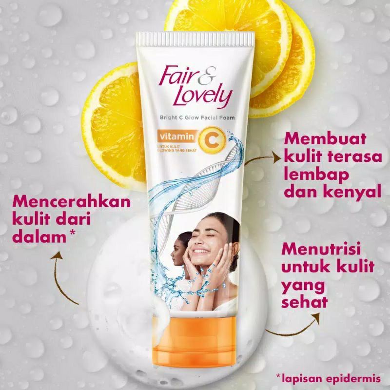 FAIR &amp; LOVELY FACIAL FOAM | VIT C 100G DAN 50G 100% ORIGINAL