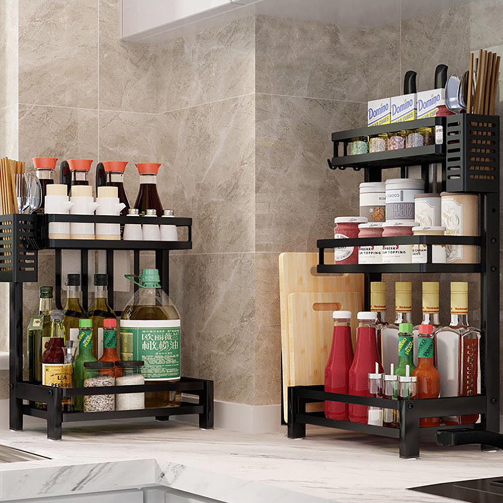 Rak Bumbu Dapur Stainless Steel Rak Bumbu Rak Dapur Serbaguna Rak Botol Bumbu