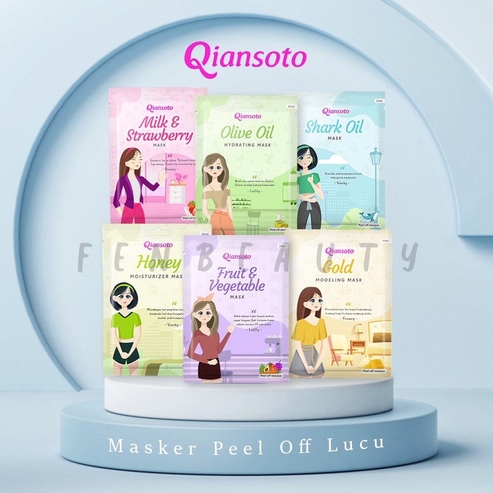 NEW!! SUDAH BPOM (ECERAN) QIANSOTO Masker Peel Off Wajah Peel Off Mask ORIGINAL