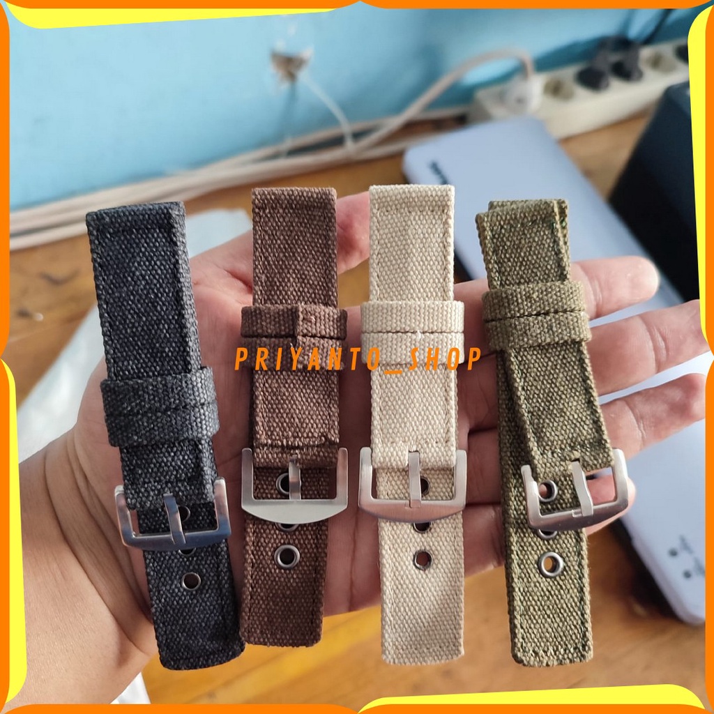 STRAP TALI JAM TANGAN NYLON KANVAS CANVAS JEANS 20MM 22MM 24MM