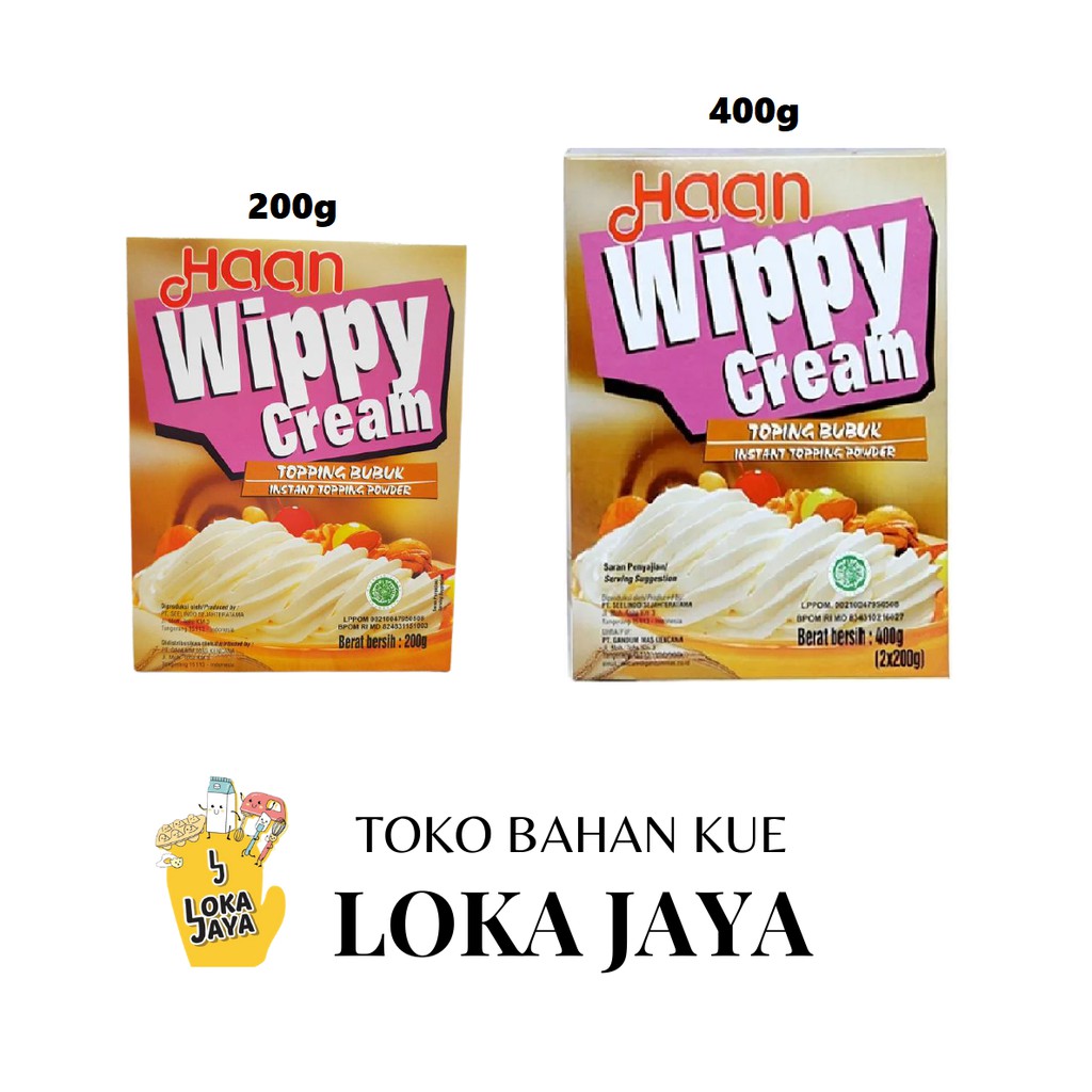 

HAAN WIPPY CREAM / WHEAP CREAM / KRIM 200G & 400G