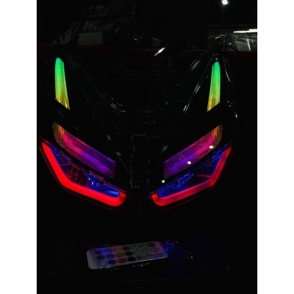 LAMPU LED ALIS RGB RUNNING DEVIL EYES FULL SET+REFLEKTOR VARIO 160 ALL NEW PLUG N PLAY