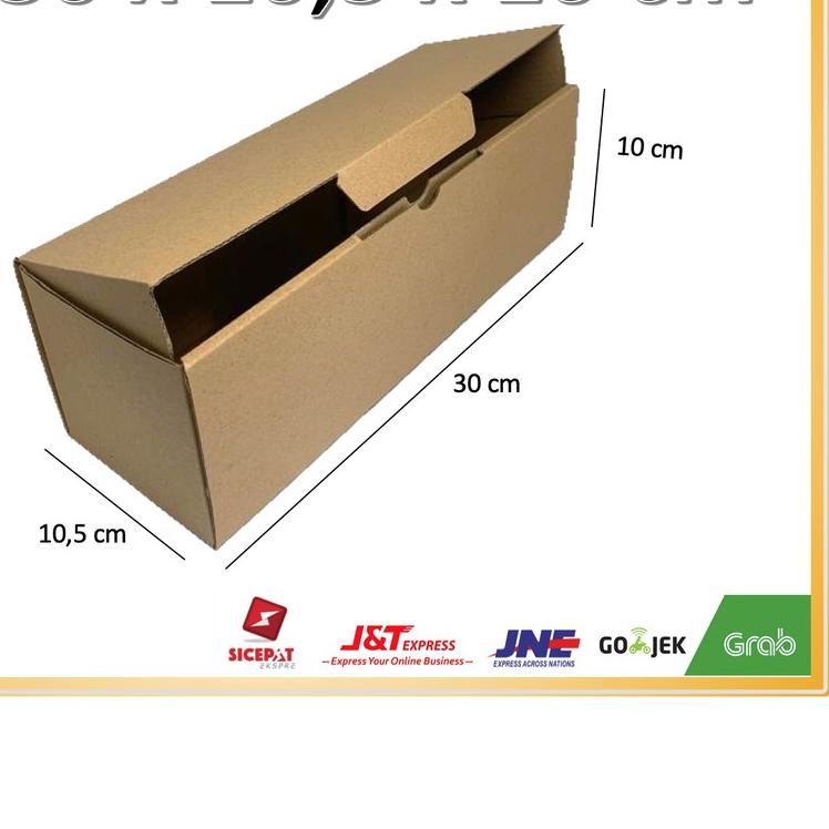 

☟ (10pcs)Kardus Uk. 30x10,5x10 cm....Die Cut kotak Kue, snack -aksesoris-dll model box pizza ✩