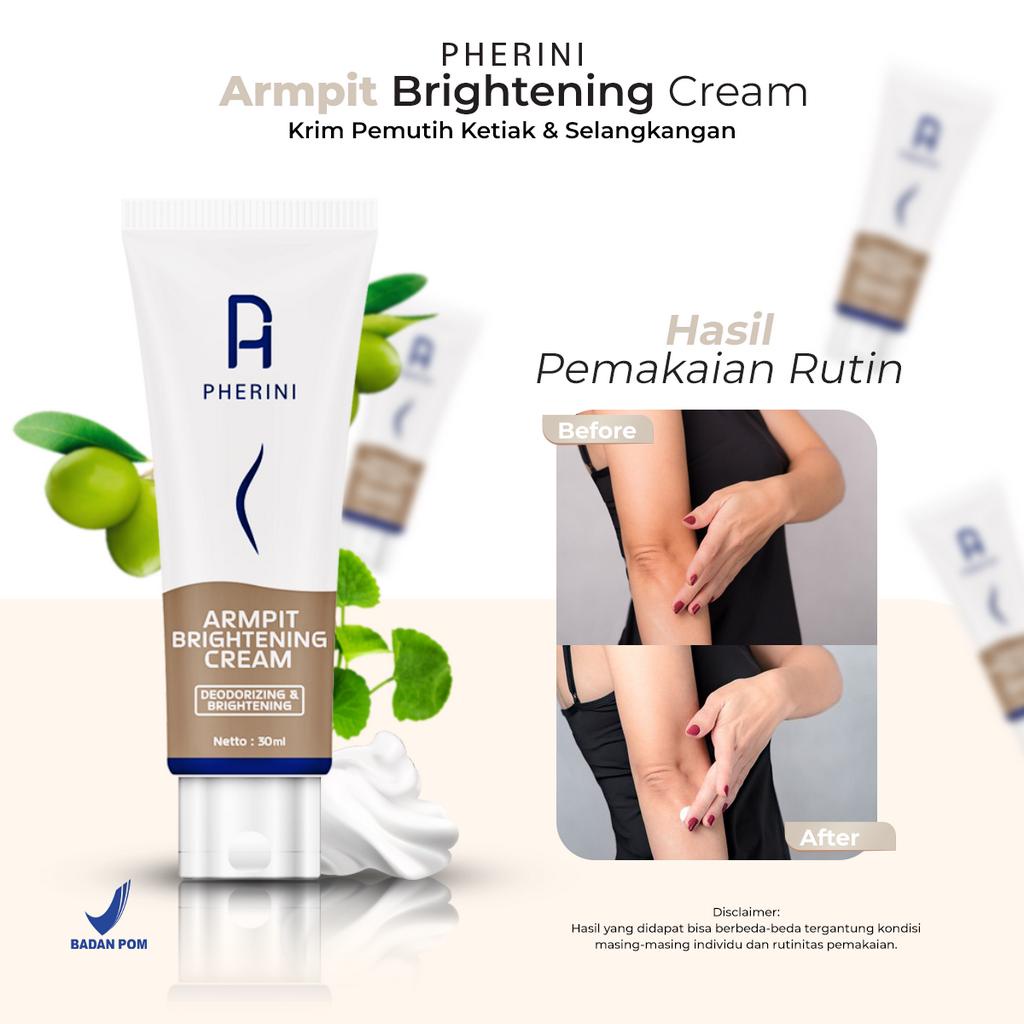 PHERINI 3 Pcs Underarm Armpit Brightening Cream Pemutih Ketiak dan Selangkangan Ampuh Armpit Brightening Cream Bpom