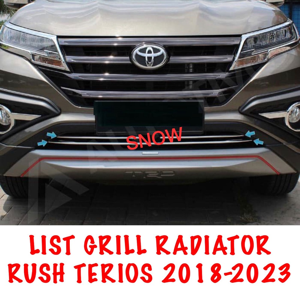 List Grill Depan Radiator All New Rush Terios 2018 2020 2022 2023 Chrome