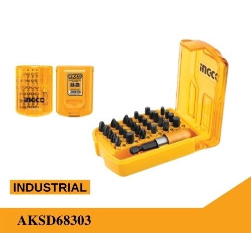 INGCO AKSD68303 - MATA OBENG PLUS MINUS 30PCS IMPACT SCREWDRIVER BIT SET