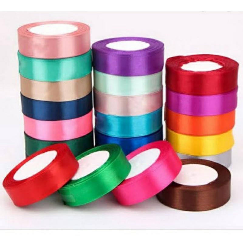 

Pita satin 3/4 inch/ pita satin lebar 2cm/pita satin 1,5 inch /pita satin lebar 4cm/pita satin 1/4 inch
