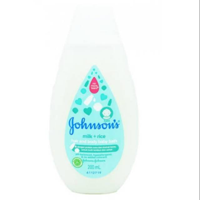 Johnsons Hair &amp; Body baby bath milk rice 200 ml