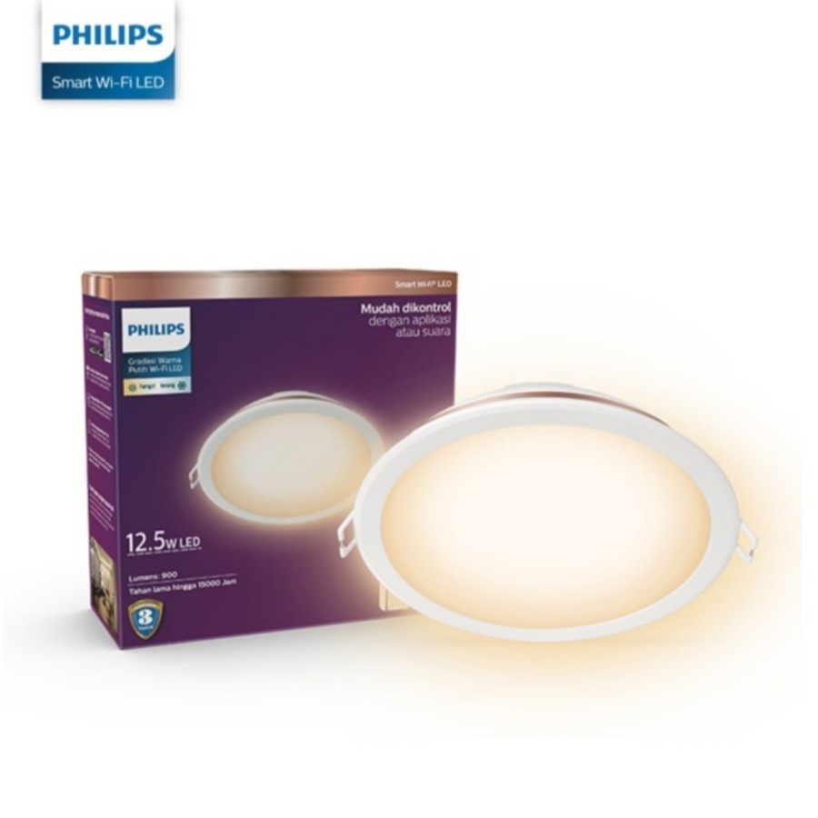 Lampu Downlight LED Philips WIFI Smart 12,5w 12,5 watt - Tunable White