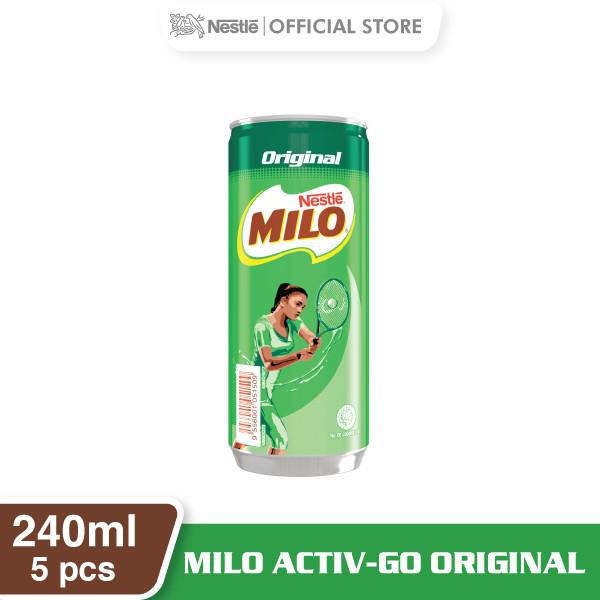 

Nestlé MILO ACTIV-GO Minuman Mengandung Susu dan Cokelat Siap Minum Kaleng 240ml - 5 pcs