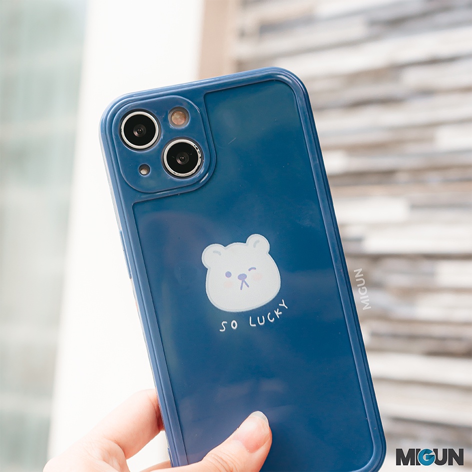 RICH &amp; LUCKY BEAR CASE iPhone 6 6+ 7 7+ 8 8+ X XS MAX XR 11 12 13 PRO MAX 12 13 MINI