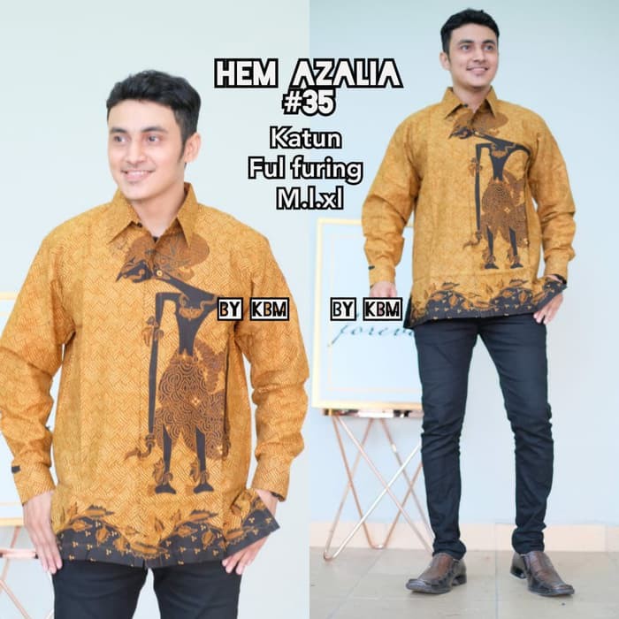 KEMEJA PANJANG WAYANG PROMO CUCI GUDANG BAJU BATIK SOLO