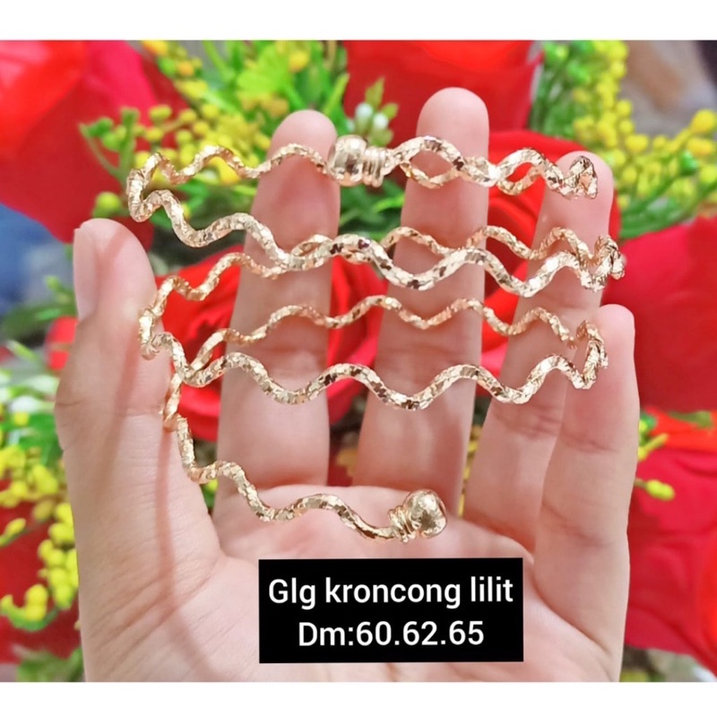 Gelang keroncong TITANIUM isi 6 free cincin