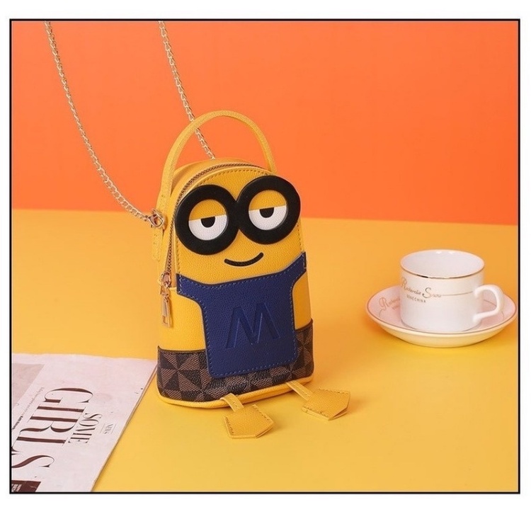 【COD】12/20CM Tas Wanita Tas Selempang Mini Minion Bag Wanita Terbaru Ransel Tas Wanita