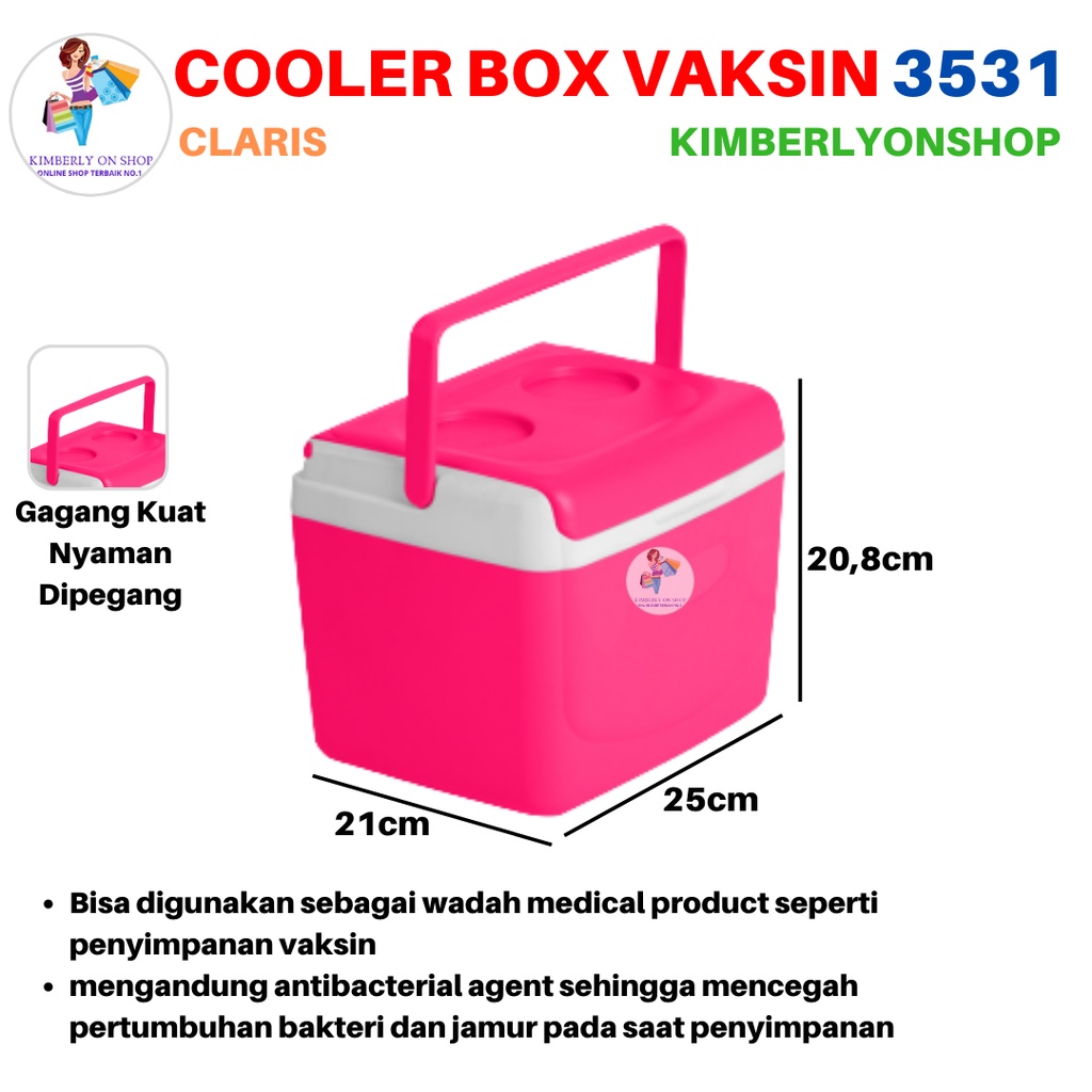 Cooler Box Vaksin vaccine cool box vaksin 5,5 Liter 3531 Claris