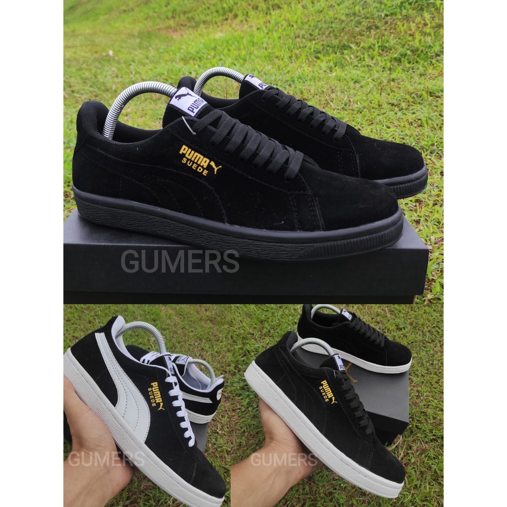 SEPATU SUEDE HITAM, SEPATU HITAM POLOS, SEPATU FULL BLACK, SEPATU SEKOLAH, SEPATU KERJA, SEPATU SANTAI, SEPATU TERLARIS, SNEAKERS FULL BLACK