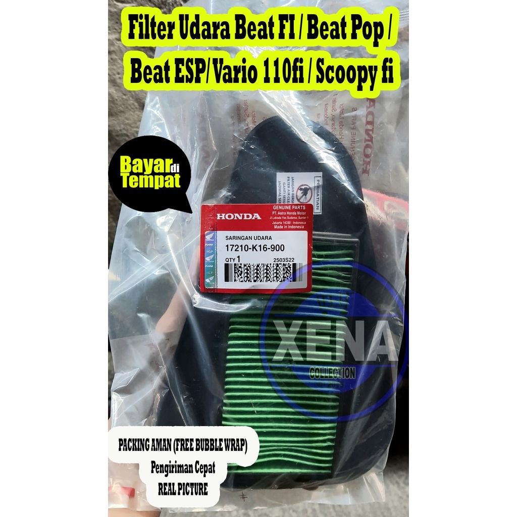 filter udara honda beat F1 / beat esp / beat pop esp / beat new / beat esp street / vario 110 f1 / scoopy f1 / esp /K16 / FILTER UDARA BEAT FI FILTER UDARA SCOOPY FI