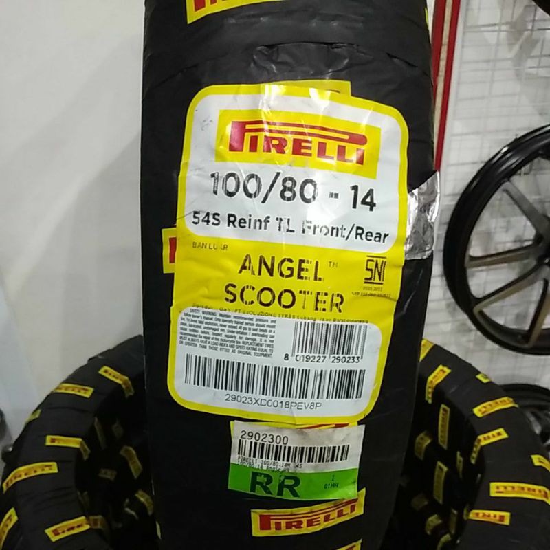 Ban Motor Pirelli Angel Scooter 100/80-14 Free Pentil