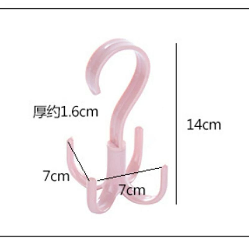 Hanger Serbaguna dengan 4 kait utk scraf,tali pinggang/Rotating hanger 360 degree