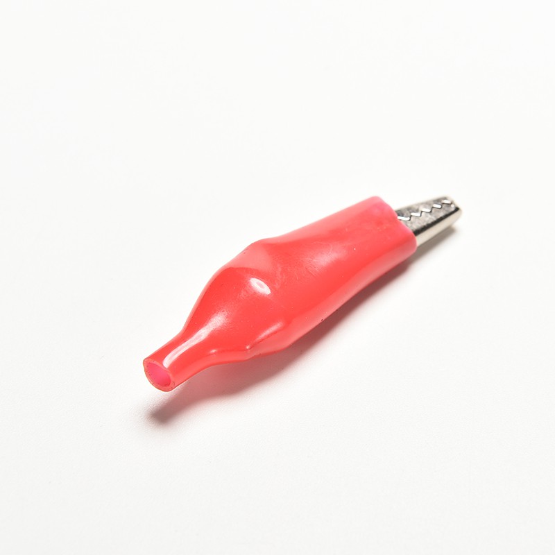 10Pcs / 5Pasang Klip Tester Alligator Probe Warna Hitam + Merah Ukuran 44mm