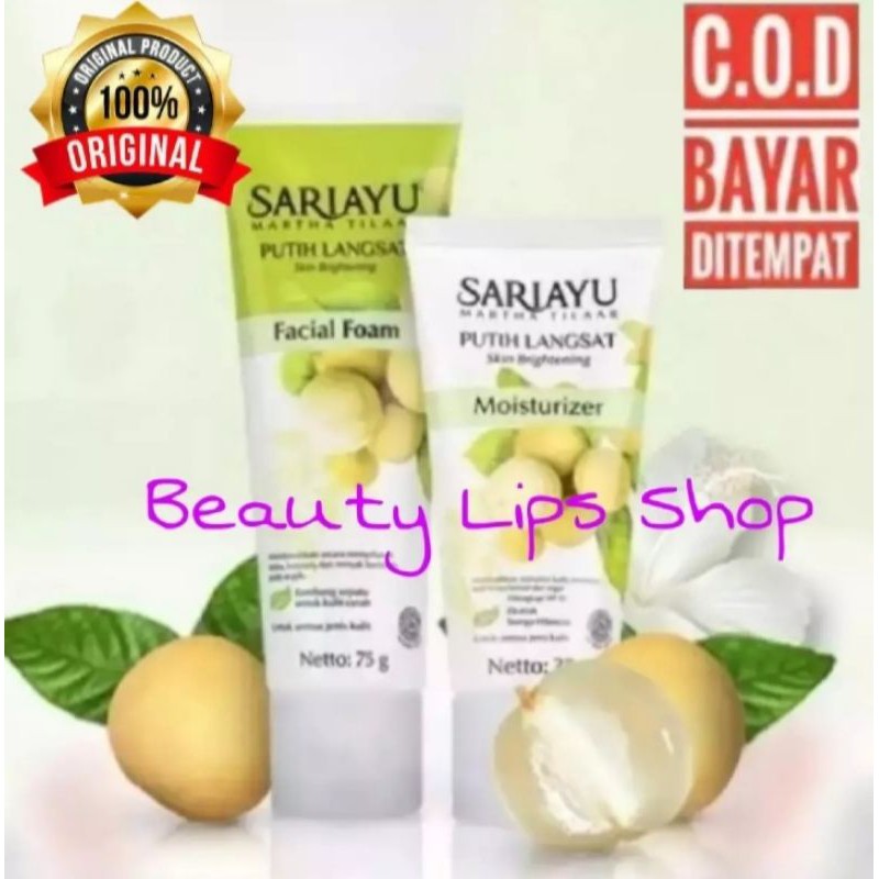 Paket Sariayu Krim Siang Malam / Foam + Moisturizer / Moisturizer + Peel of mask Original 100%