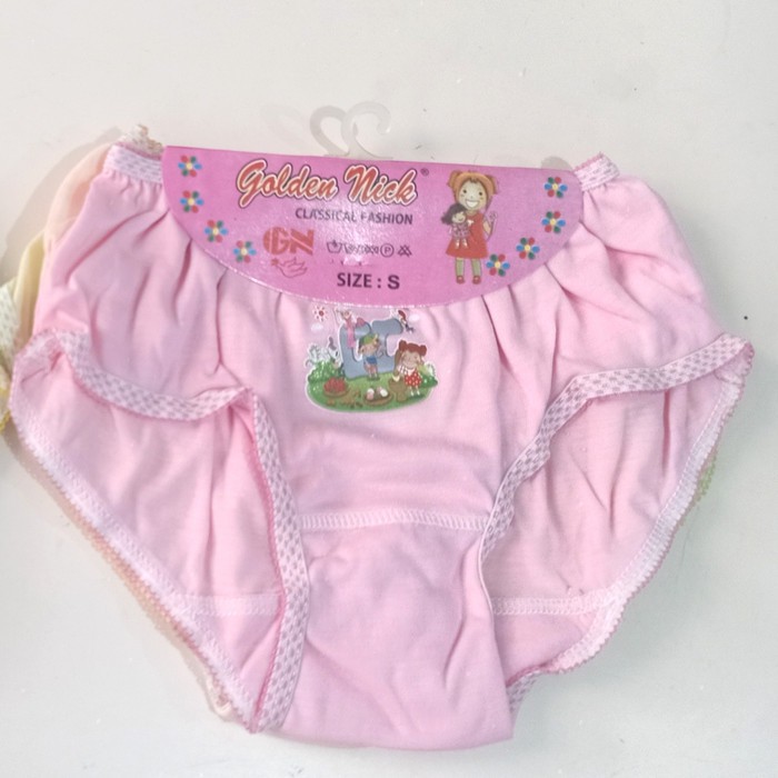 SET 3 Celana Dalam ANAK Wanita - CD GOLDEN NICK - Pakaian Dalam - Underwear S M L XL