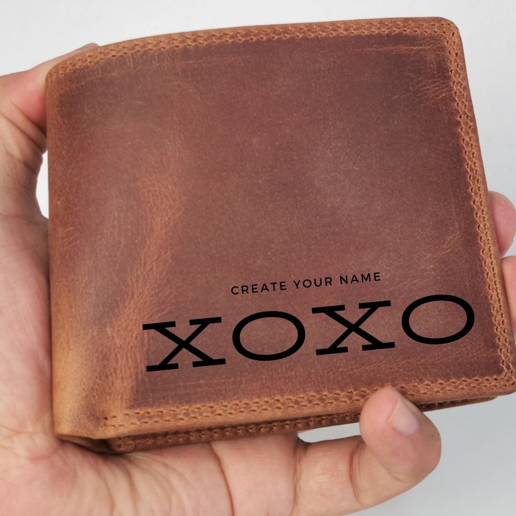 DOmpet Pria kulit asli Crazy horse Grade AA type Floki Cardano