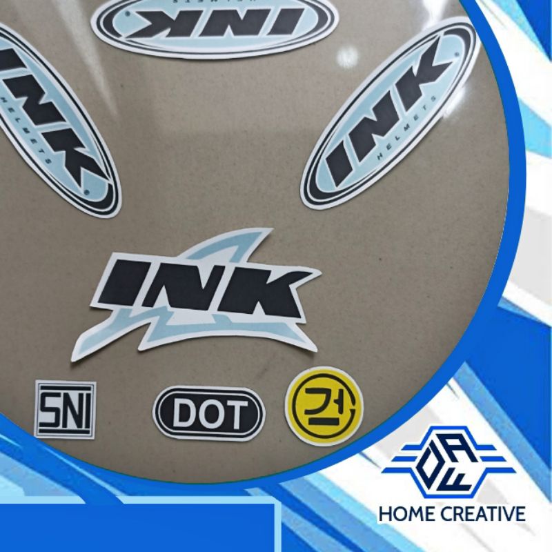 stiker logo INK / stiker helm INK / stiker INK 1 set