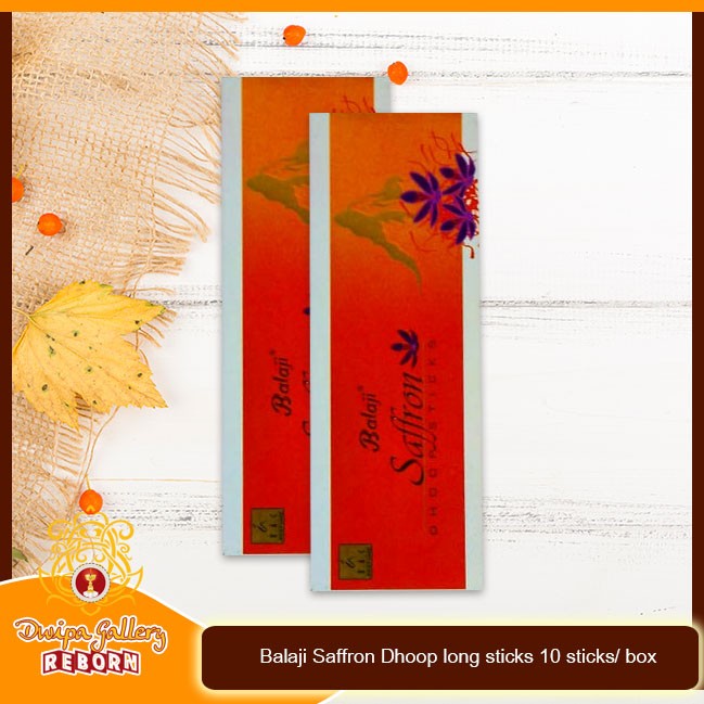 Dupa/ Hio Wangi Harum Balaji Saffron Dhoop long sticks 10 sticks