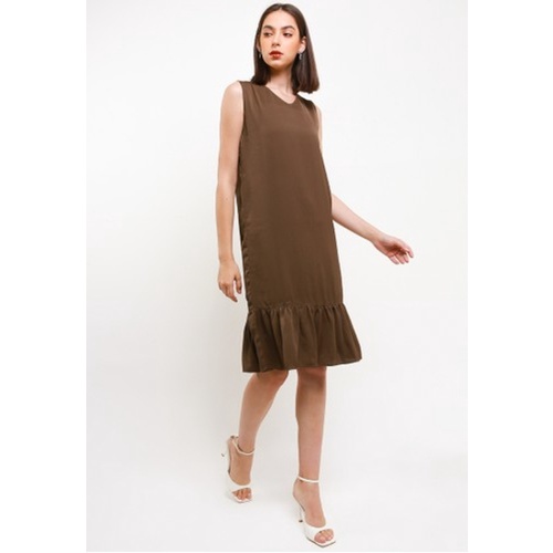 STYLE BUTIK Niki V Neck A-Line Midi Dress