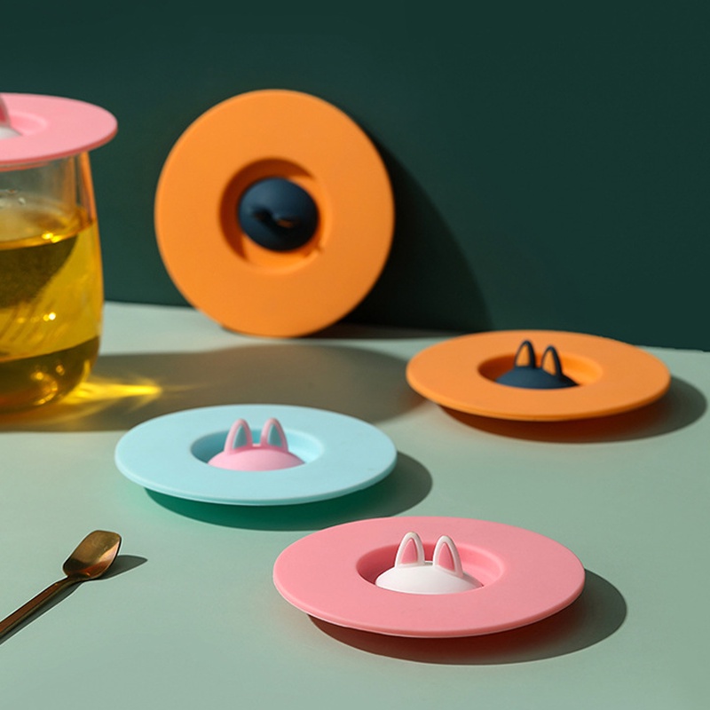 Penutup Gelas Silikon Tutup Gelas Aesthetic