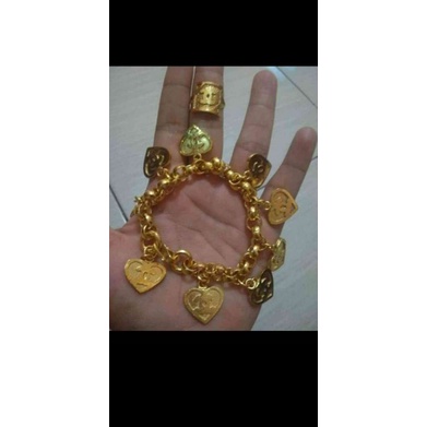 set perhiasan emas lapis murni tidak mudah berkarat