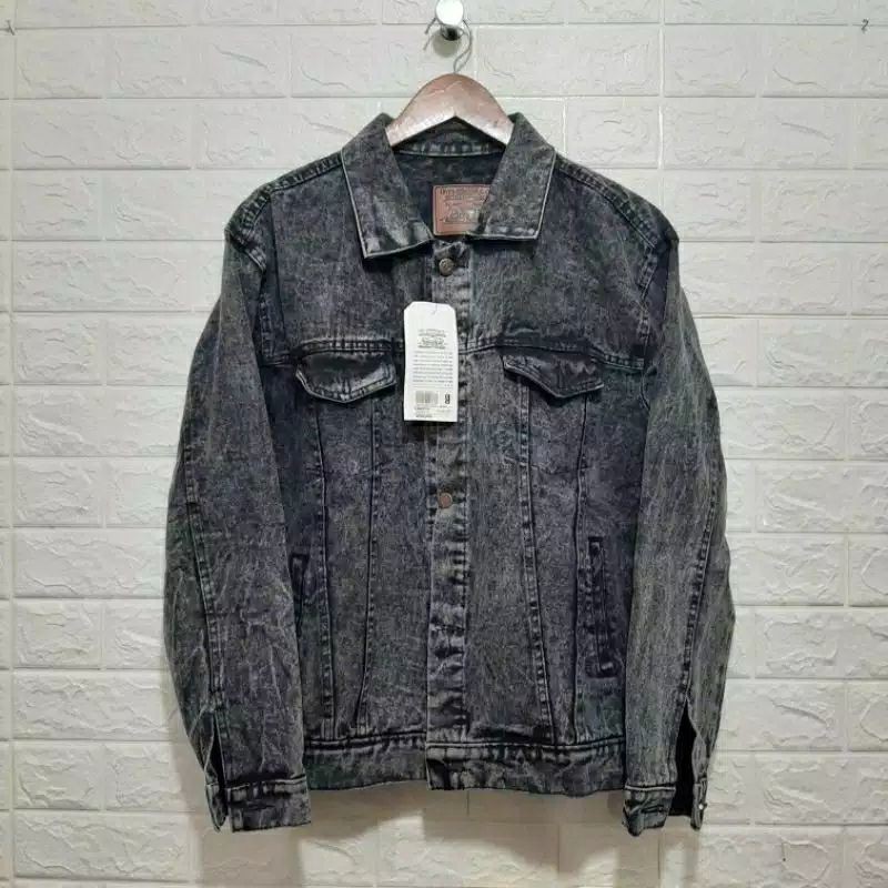 JAKET JEANS PRIA WANITA JAKET JEANS SANDWASH CASUAL SIZE M L XL XXL XXXL JAKET JEANS COWOK CEWEKj