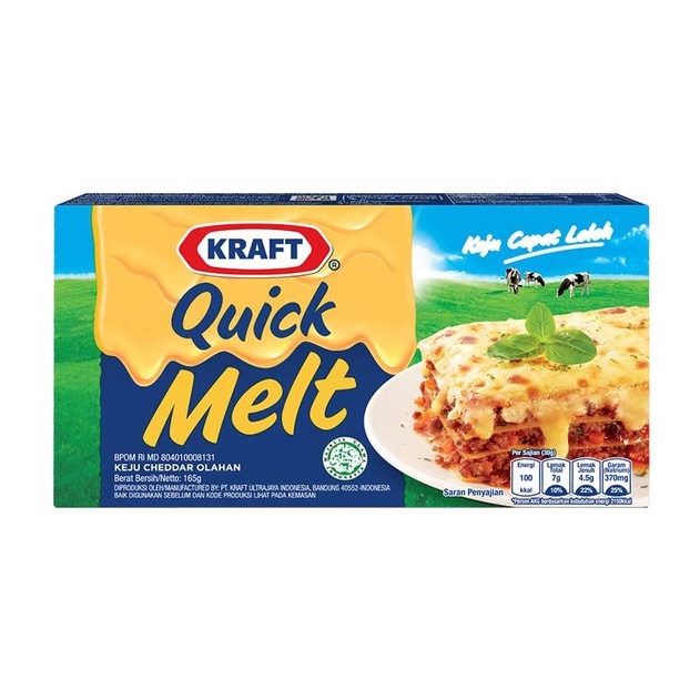 

Keju Kraft Quick Melt 165gr - Keju Cepat Leleh