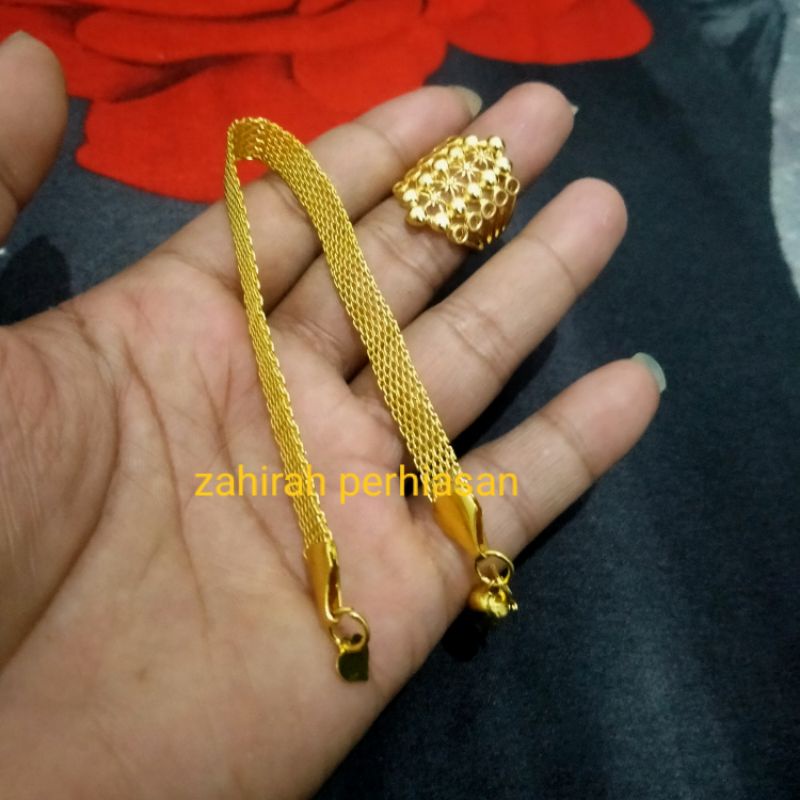 ASLI gelang tikar Cincin DUBAI TITANIUN