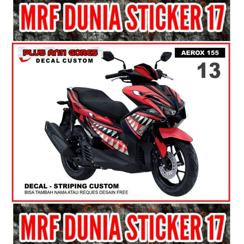 Sticker Decal Motor Aerox Full Body dekal motor Aerox 155 Full Body Stiker Striping motor Aerox 155 