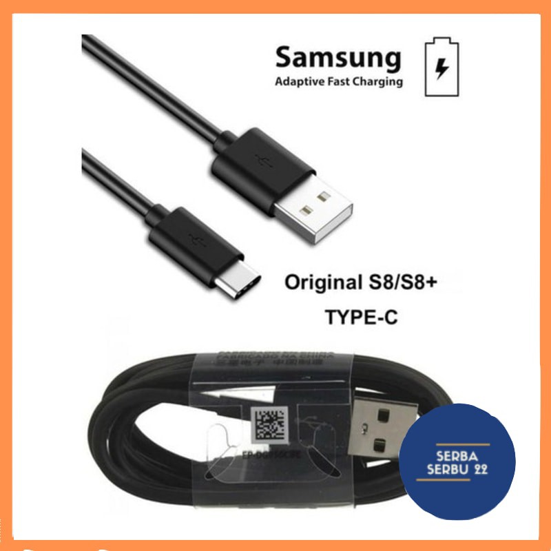 Kabel Data Charger Original Cable Fast Charging USB Samsung S8 Type C [SS]