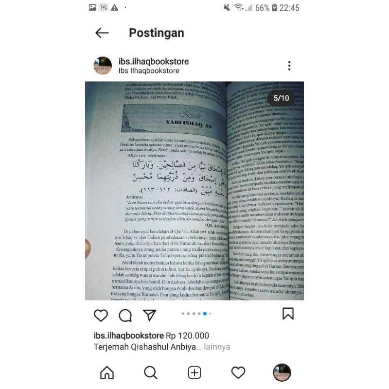 Terjemah Qishashul anbiya' cerita lengkap para nabi detail 1000 halaman