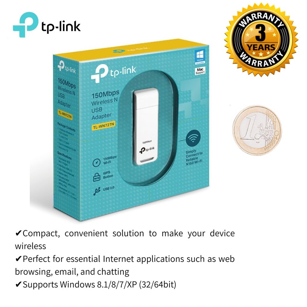 TP-LINK TL-WN727N - 150Mbps Wireless N USB Adapter