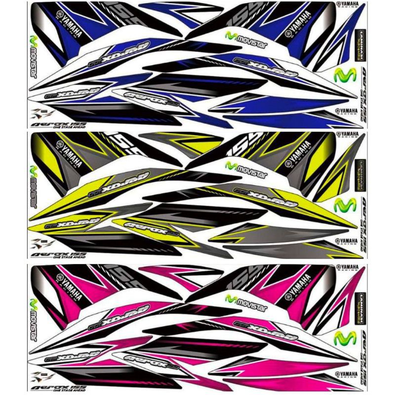 Striping Aerox 155 Variasi Yamaha Sticker Stiker Skotlet Lis Motor Lis Body Lis